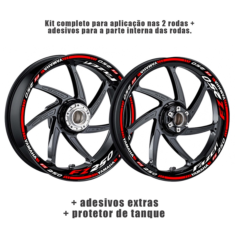 Adesivo vinil para roda Yamaha Fazer 250