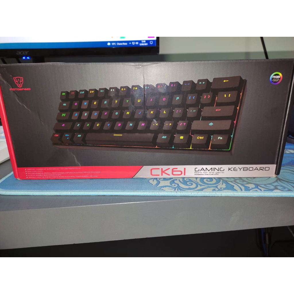 Teclado Mecânico CK61 Switch Red Lacrado!!