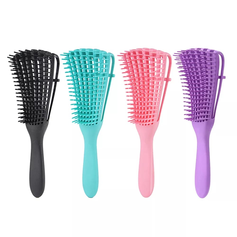 Pente de Cabelo Escova Polvo Multifuncional Modeladora Cachos Fácil Desembaraço Pronta Entrega