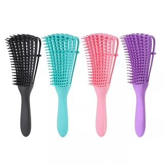 Pente de Cabelo Escova Polvo Multifuncional Modeladora Cachos Fácil Desembaraço Pronta Entrega