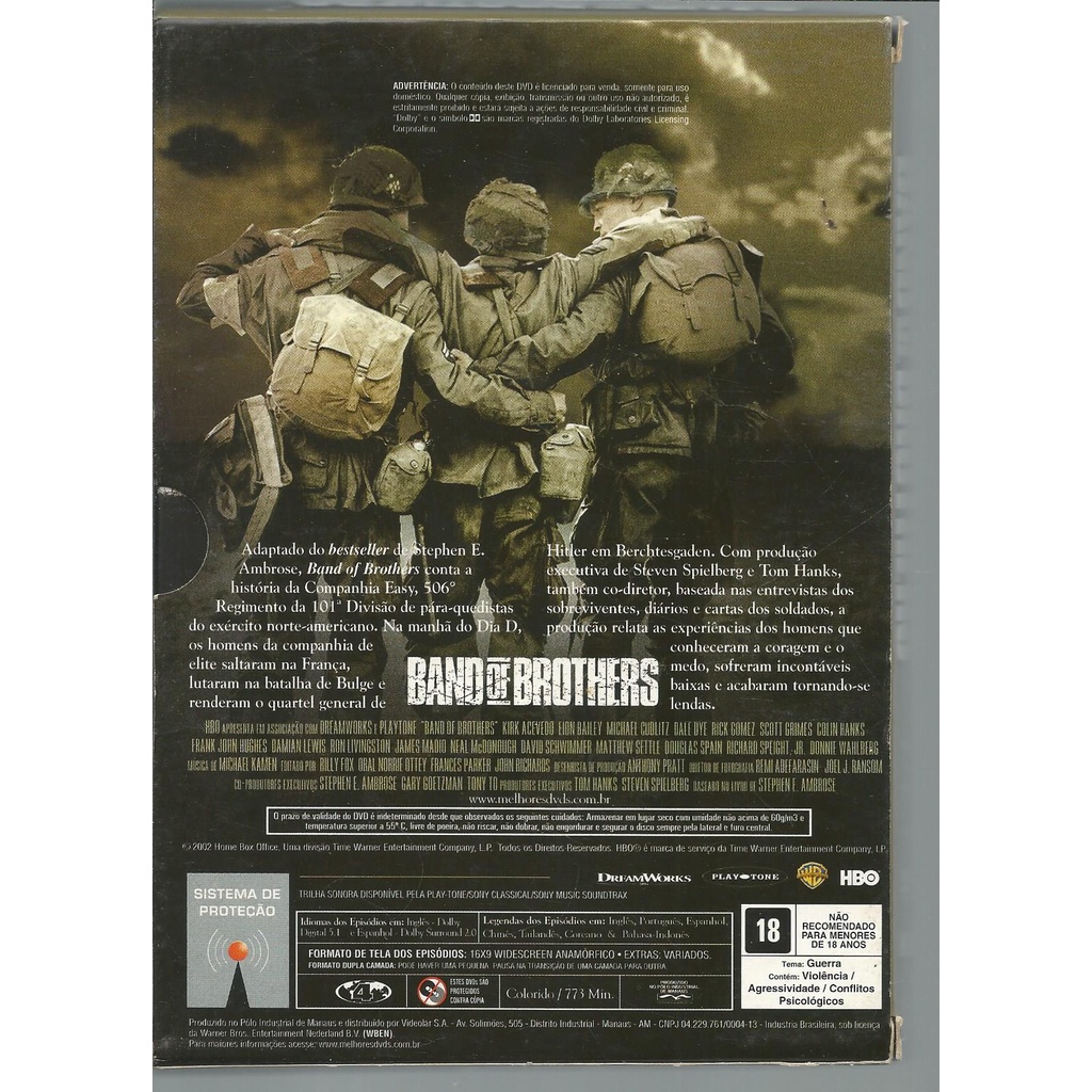 Box 6 Dvds Band Of Brothers, Tom Hanks E Steven Spielberg