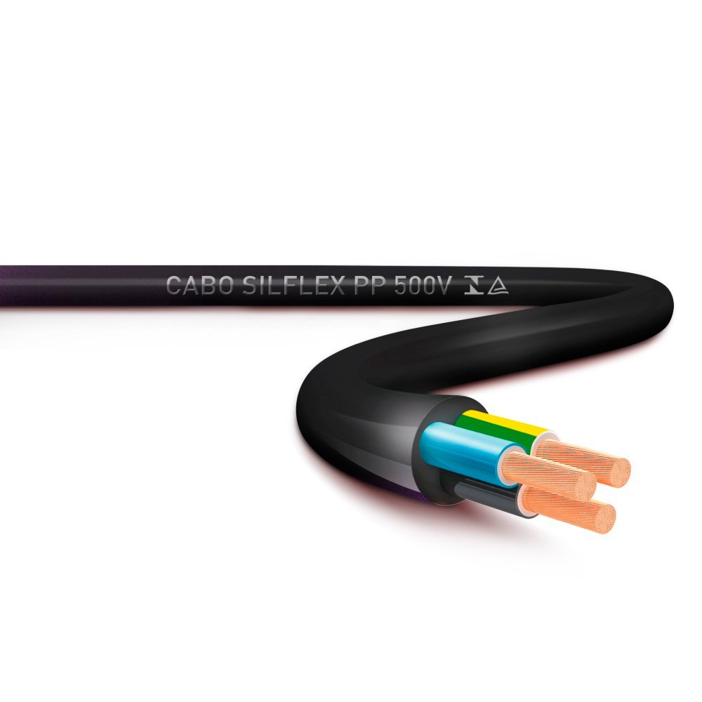 Cabo Pp 2x6mm Preto Sil - 10 Metro