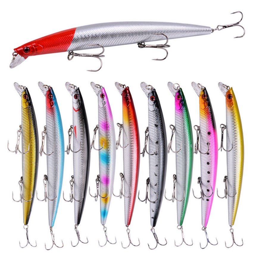 Syfishing 1Pcs Isca Longa De Pesca Minnow 18cm 26.5g Flutuante De Robalo Topwater Hook Artificial