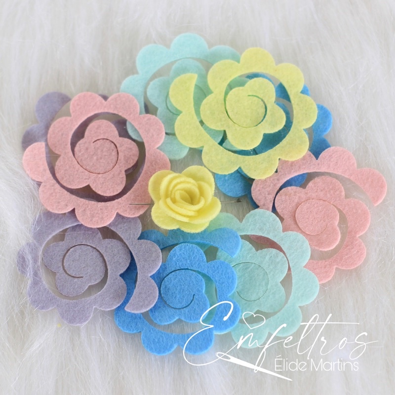Flor espiral - Recorte a laser tamanhos variados - 10 unidades em Oferta na Shopee