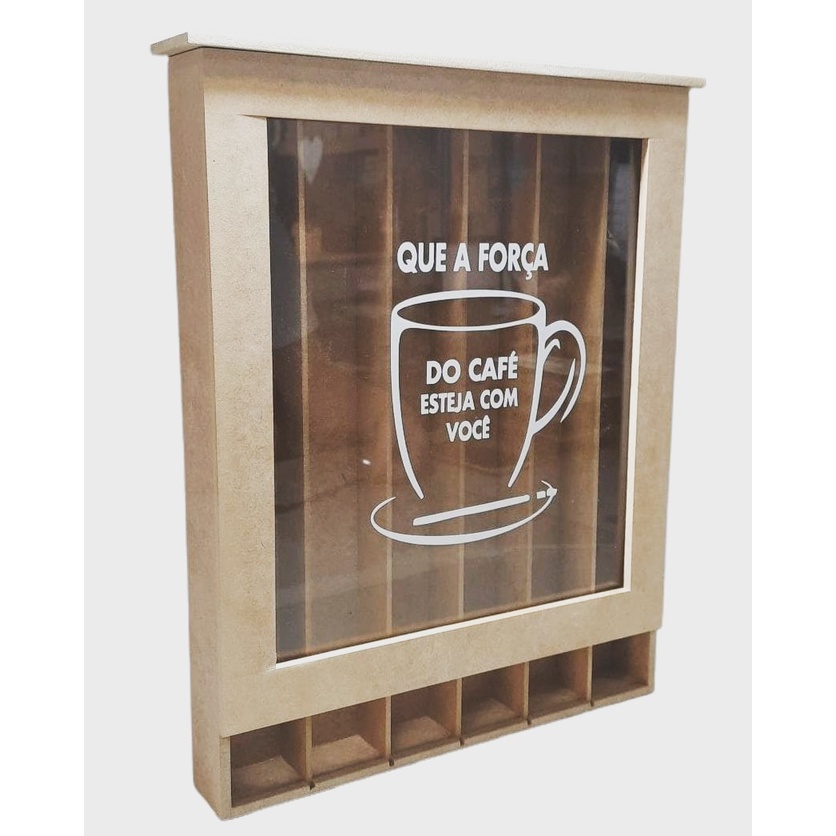 Suporte 54 cápsulas exclusivo marca Três corações em mdf que a força do café esteja com você Star wars