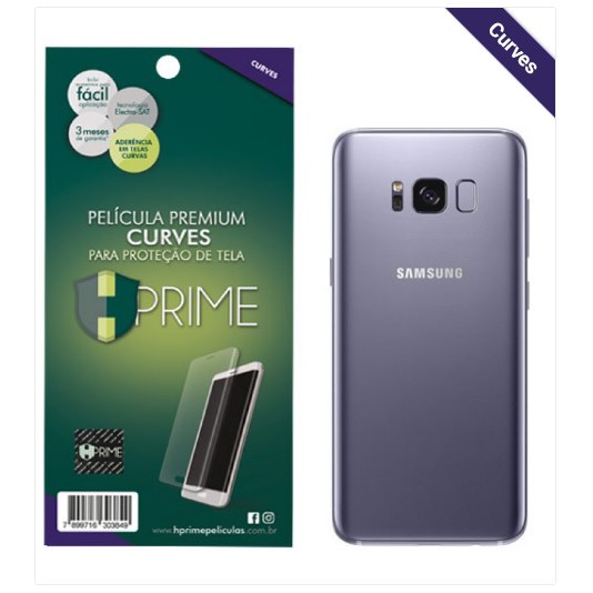 Kit com 3 Películas Premium HPrime Samsung Galaxy S8 - VERSO - Curves (Se Adere Na Parte Curva Do Aparelho)