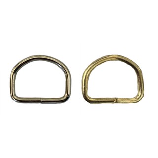 50un Meia Argola 15mm Niquelado / Dourado Ferro Alça Bolsa Cadarço