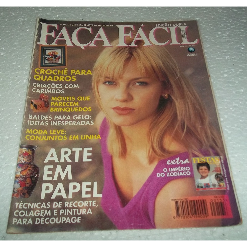 Revista Faça Fácil nº 133 - Ano XII  - Arte em Papel  - Editora Globo