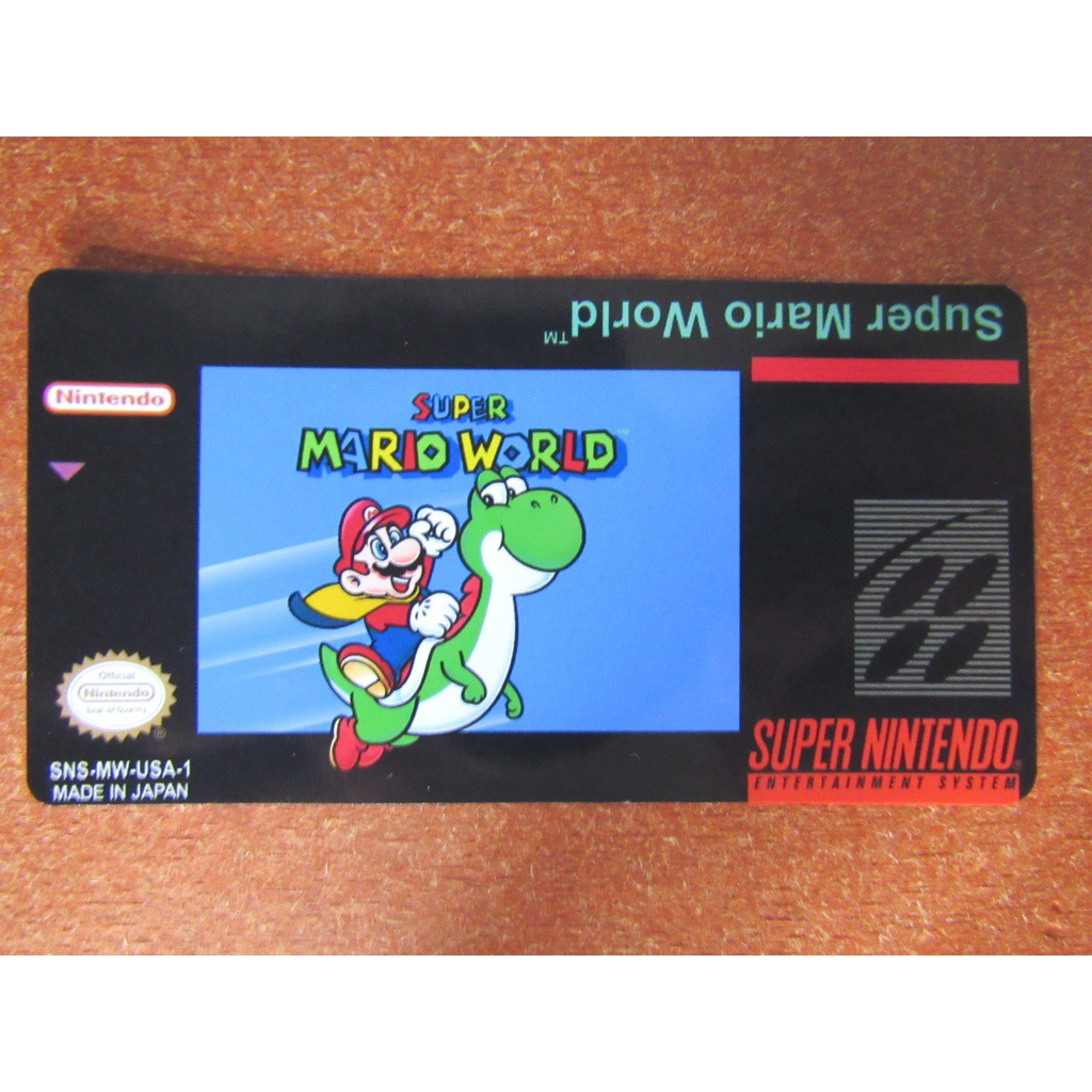 Label (Etiqueta) Adesiva para cartucho de Super Nintendo - Super Mario World - tenho vários outros títulos disponíveis