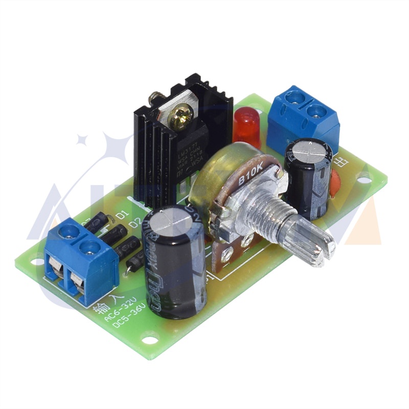 LM317 Kit De Fonte De Alimentação Ajustável , DC Contínua , Peças De Treinamento De Ensino DIY , Placa PCB , kits Eletrô