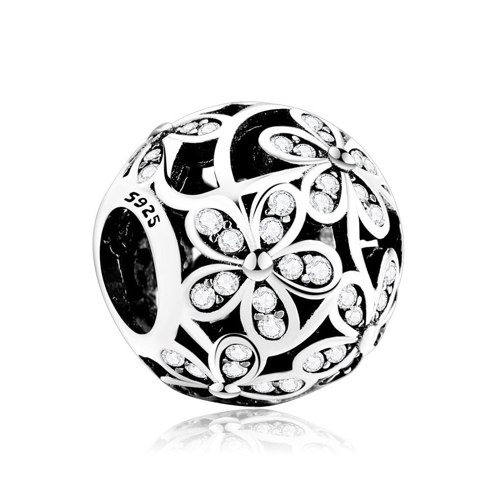 Pand * ora Acessórios Nova Primavera Meadow Blooms Flower Charm Bead Silver Jewellery et Charms Presentes De Bricolage Para Senhoras/Meninas p818