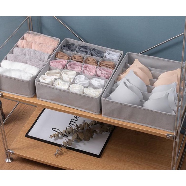 Conjunto 3 Organizadores Calcinhas Meia Sutiã Gaveta Divisória lovely point