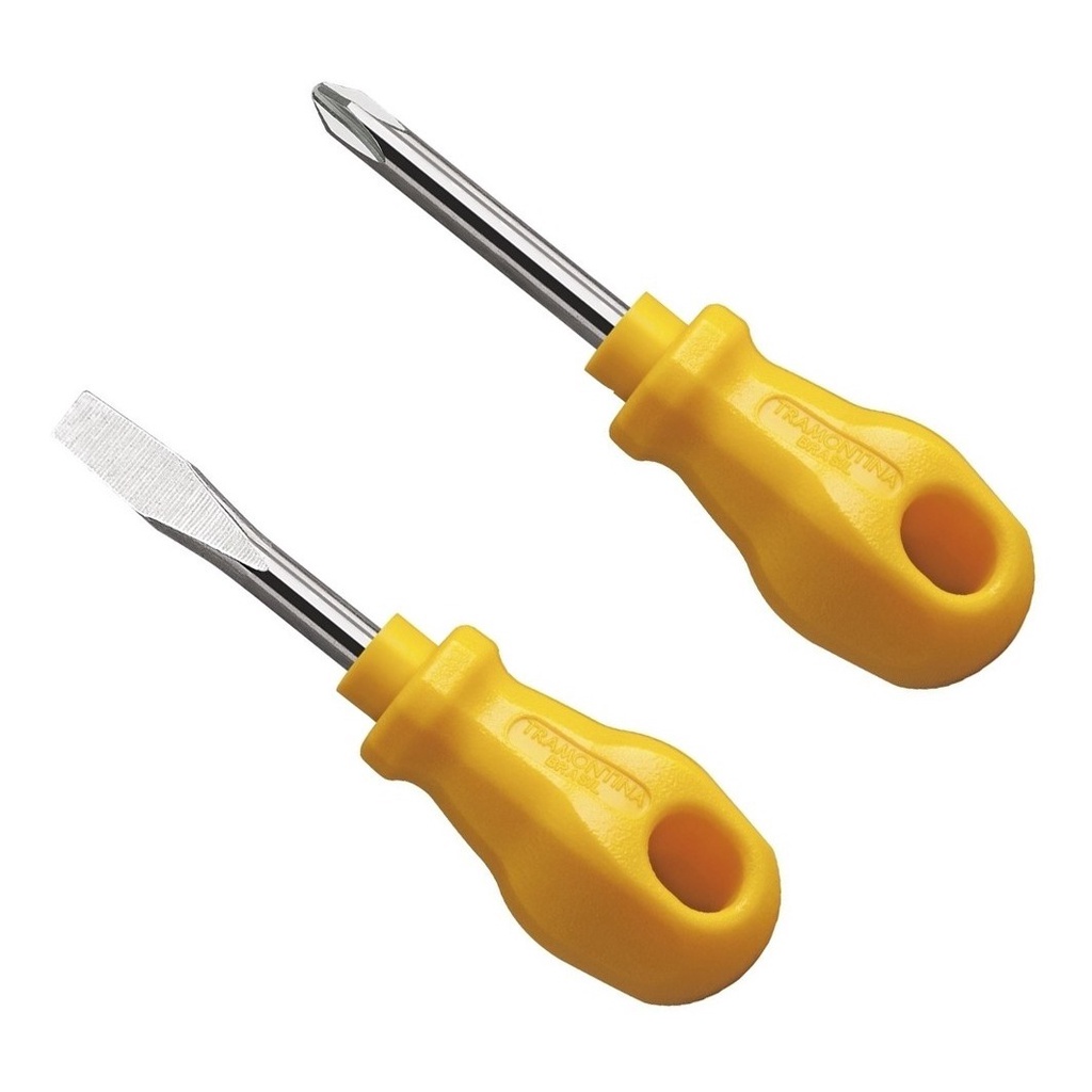 Kit Chave Toco Fenda e Philips Tramontina 3/16 - Amarela - Home & Living