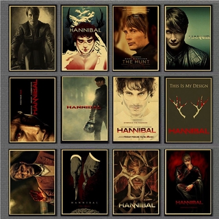 Quadro Hannibal Vintage De Pintura / Pintura De Terror / Terror / Halloween Posters