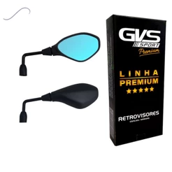 Retrovisor BMW F800 Haste Longa Rebaixada 90° Convexa Azul Yamaha
