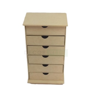 COMÔDA ARMARIO ORGANIZADORA COM 06 GAVETAS EM MDF CRU PARA PINTURA em Oferta na Shopee