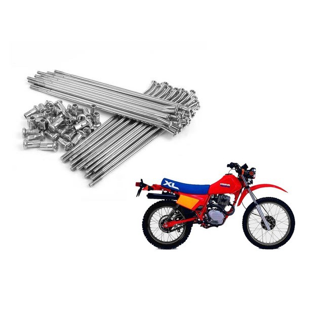 Jogo De Raio Dianteiro Honda Xl 125 / Xlr 125 / Xls 125 - Cromado 3.6mm / 4mm