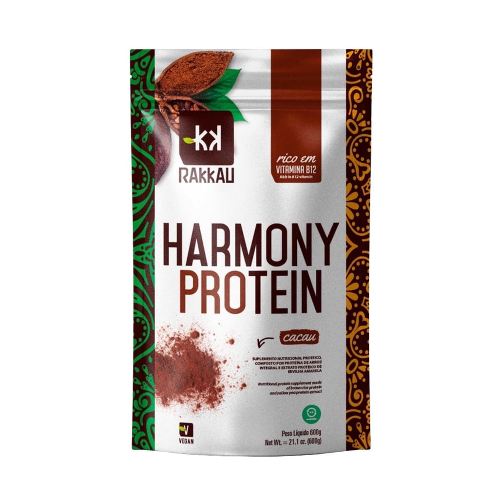 HARMONY PROTEIN CACAU 600g-RAKKAU | Shopee Brasil