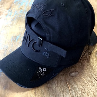 Boné Aba Curva NYC Destroyer Anth New York City Snapback Rasgadinho NY Sarja Premium preto NYC Preta
