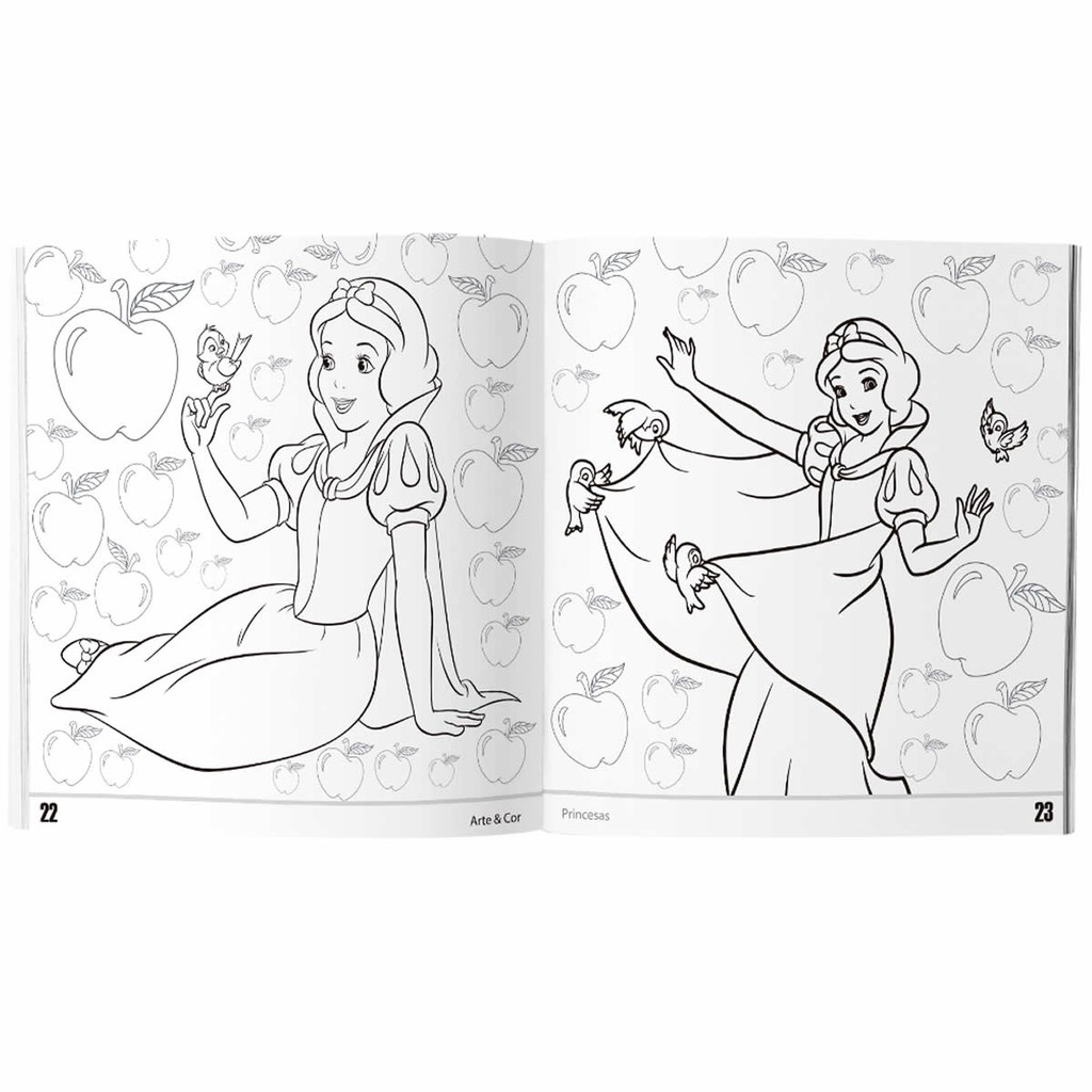 Livro Desenhos Para Colorir Meninas Da Disney - Culturama