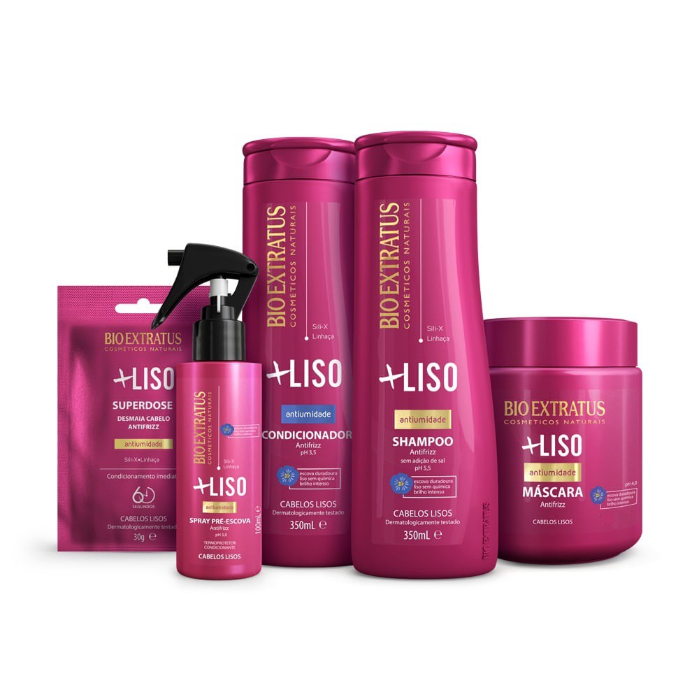 Kit Bio Extratus Mais Liso Pós Progressiva E Hidratante 5 produtos