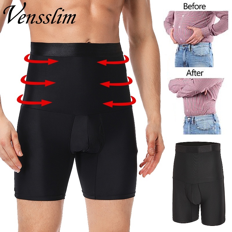 Homens Corpo Shaper Shorts De Compressão Cintura Trainer Controle Barriga Emagrecimento Shapewear Modelagem Cinto Anti A