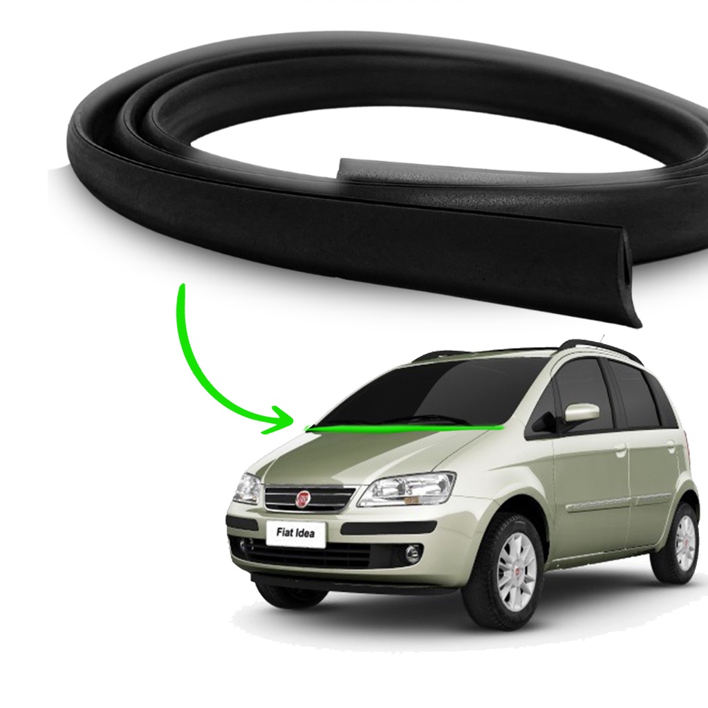 Borracha Churrasqueira Acabamento Friso Parabrisa Fiat Idea