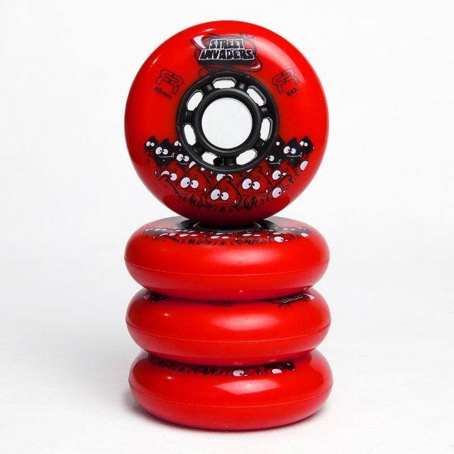 Rodas FR Street Invaders Vermelha 80mm 84A - (4 und)