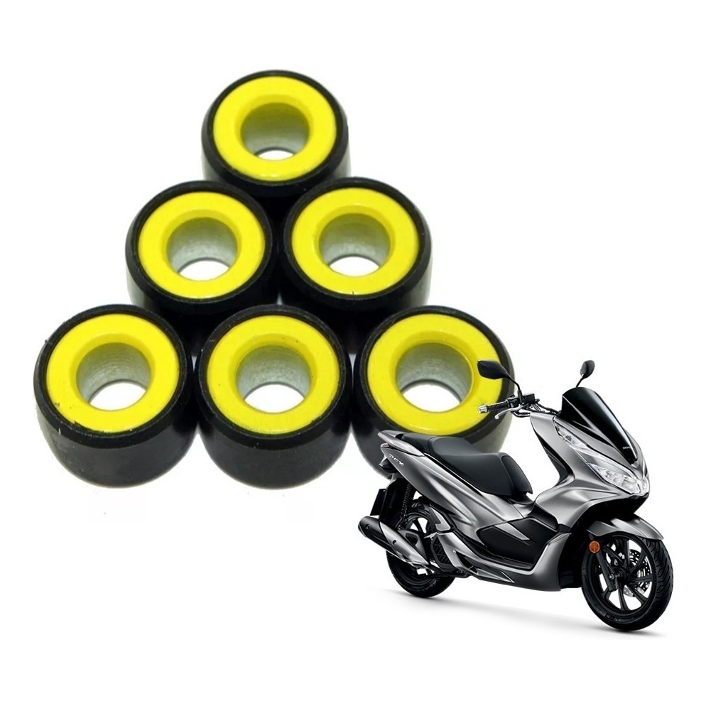 Kit 6 Roletes Pcx 150 2013 2014 2015 2016 2017 2018  Contra Peso Embreagem em Oferta na Shopee