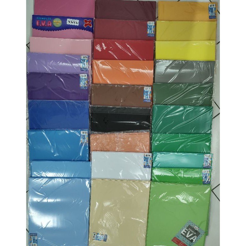 Eva Liso 5 Folhas Mesma Cor 40x48 Primeira Linha 15mm Shopee Brasil 0506