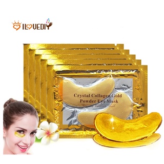 1 Par Máscara De Colágeno De Cristal De Ouro/Anti-Idade/Reduzir Olheiras/Remover Acne/Beleza 24K