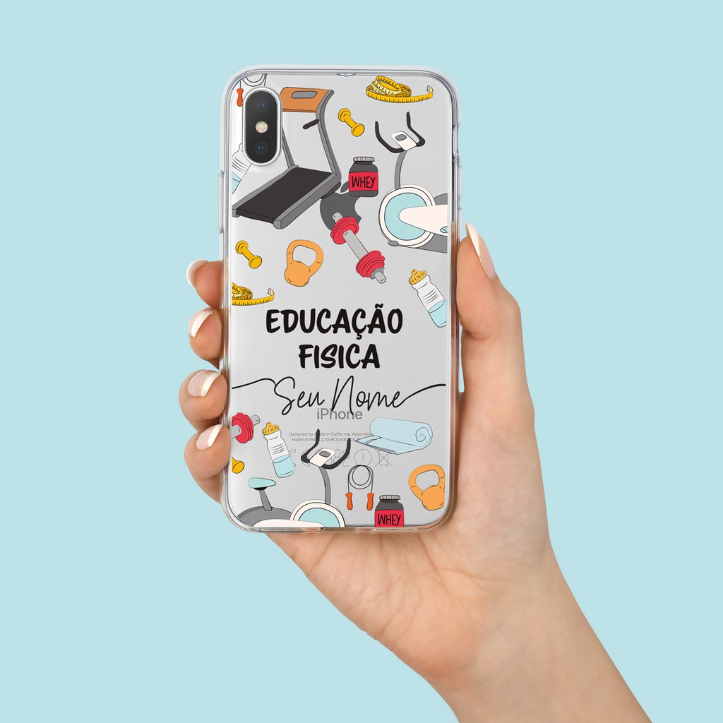 Capa Capinha de Celular Personalizada com sua Profissão - Educação Física