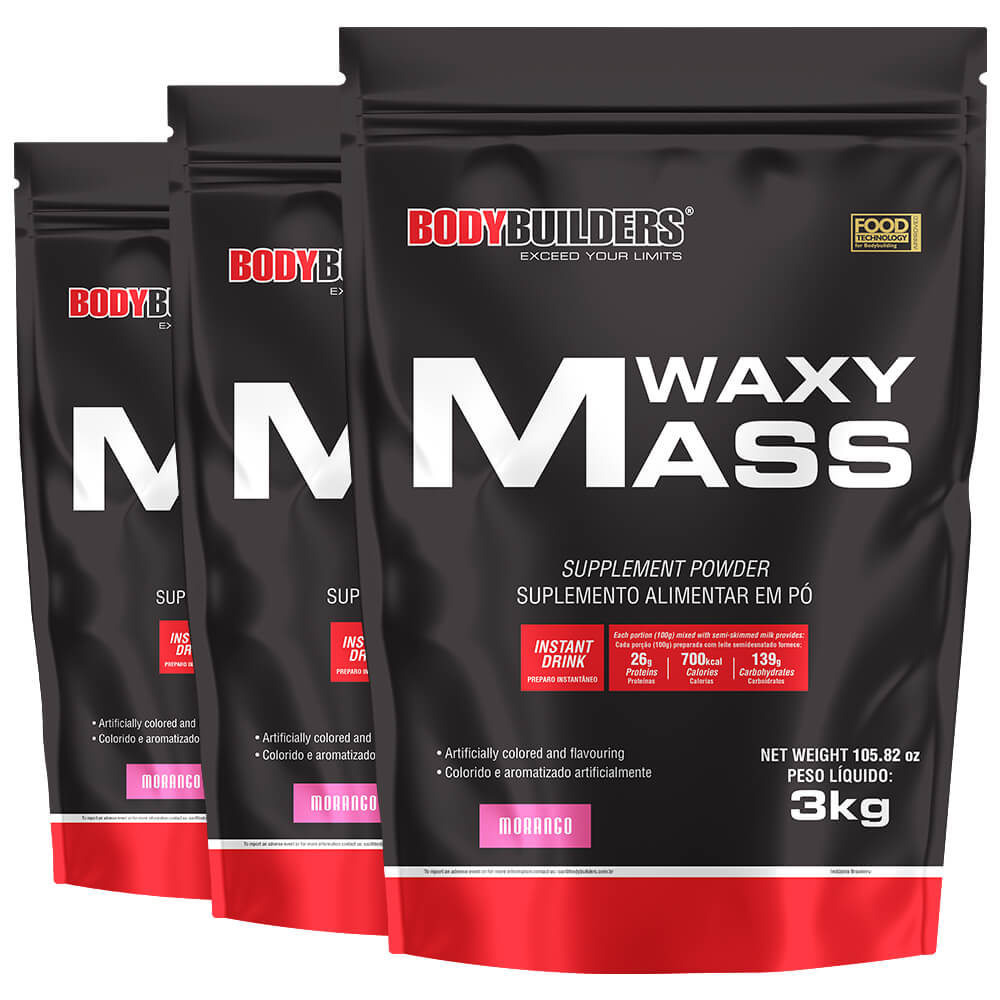 Mega Kit Exclusivo 3x Hipercalórico Waxy Mass 3kg – Bodybuilders