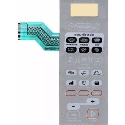 Membrana Teclado Microondas Brastemp Bma30 / Bma30af Inox