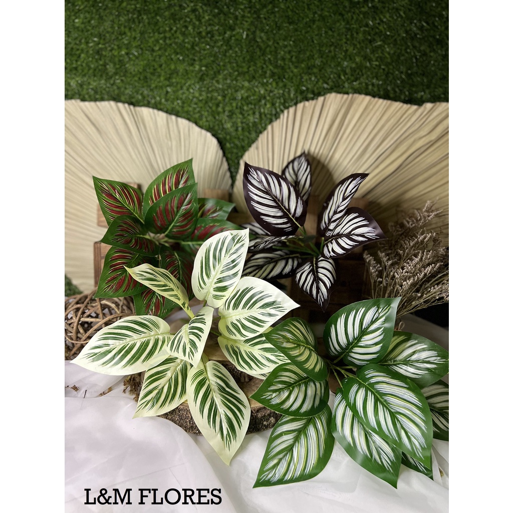 Buquê de Folhagem artificial com 9 folhas ideal para para arranjos e decoração de escritório, casa, festas e eventos em Oferta na Shopee