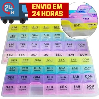 Porta Comprimido Organizador Remédio Manha Tarde Noite e Adicional em Oferta na Shopee