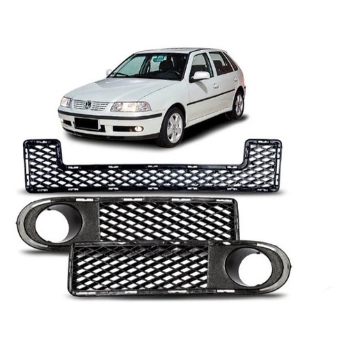 Kit Grade Parachoque Milha Gol G3 1999 2000 01 2002 Fase 1 em Oferta na Shopee