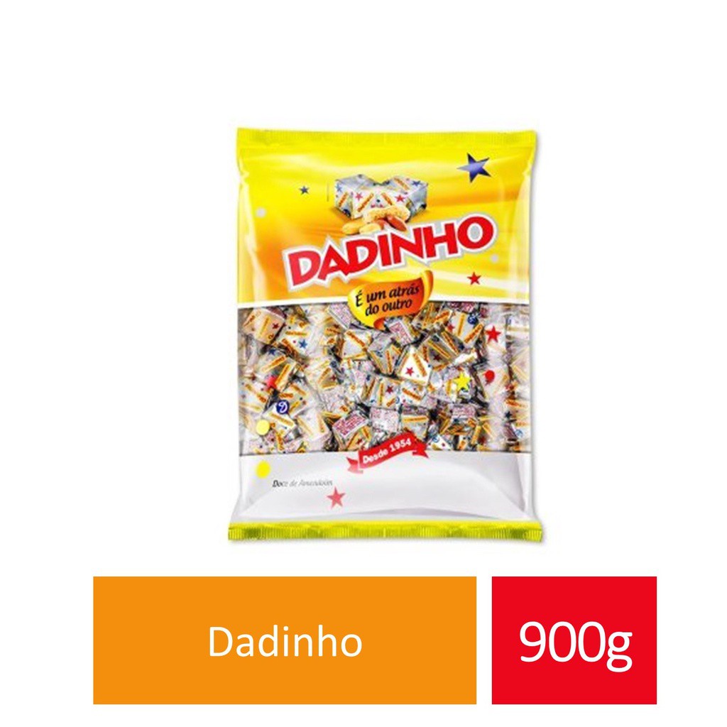 Promocional Bala Dadinho Pacote 900g em Oferta na Shopee