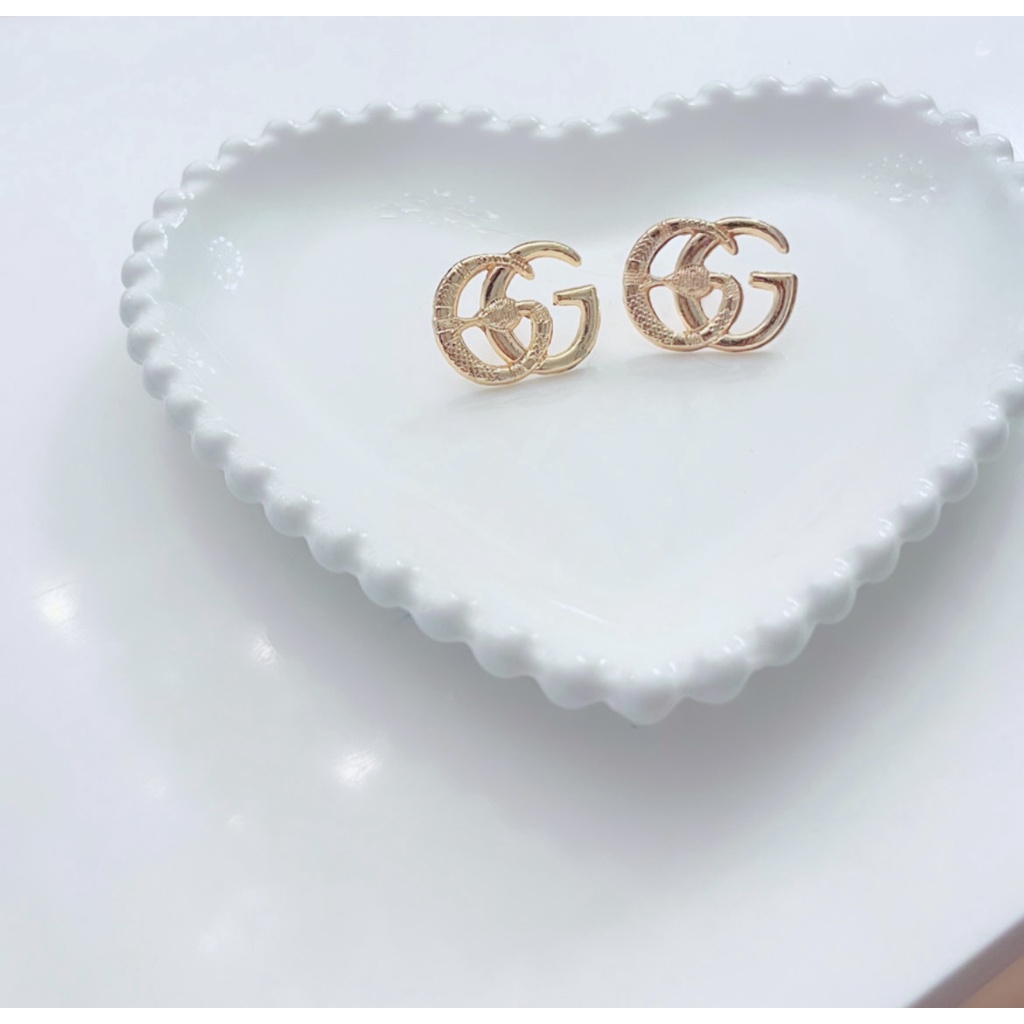 Brinco gucci feminino moda tendência blogueira folheado a ouro 18k dourado luxo festa noite unissex cobra bijuteria bijoux verniz marca famosa
