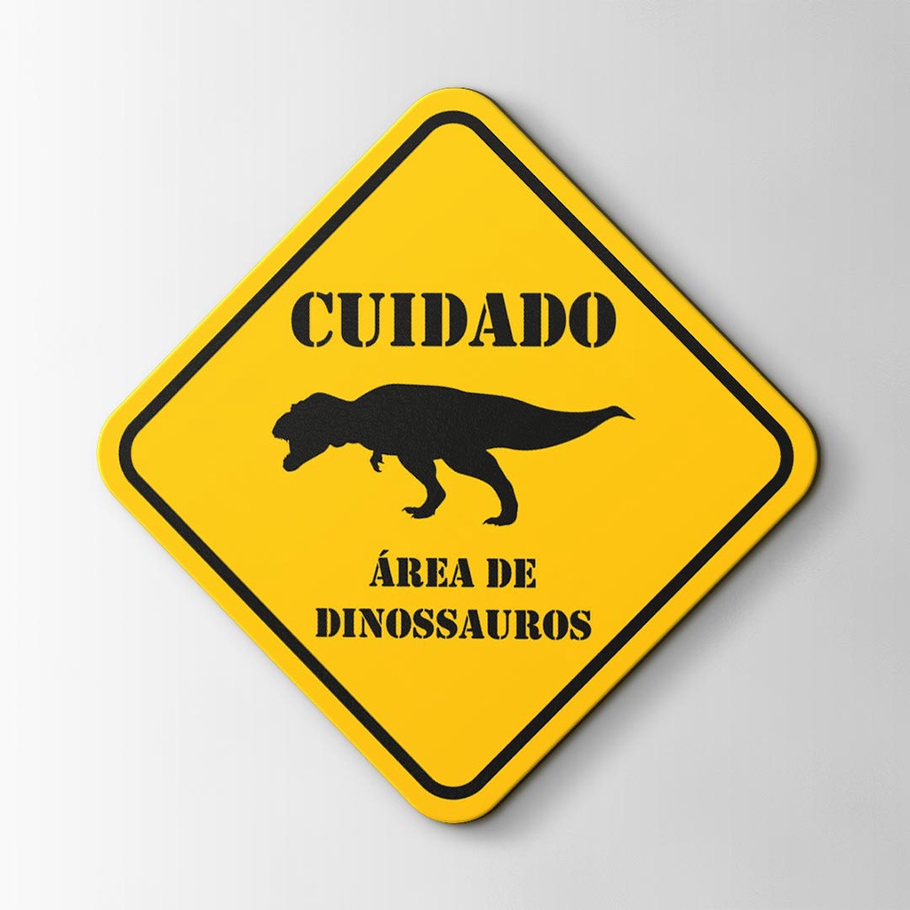 Quadro Infantil Cuidado! Área de Dino Dinossauros Jurassik Park T-rex Tiranossauro Rex Quarto menino em Oferta na Shopee