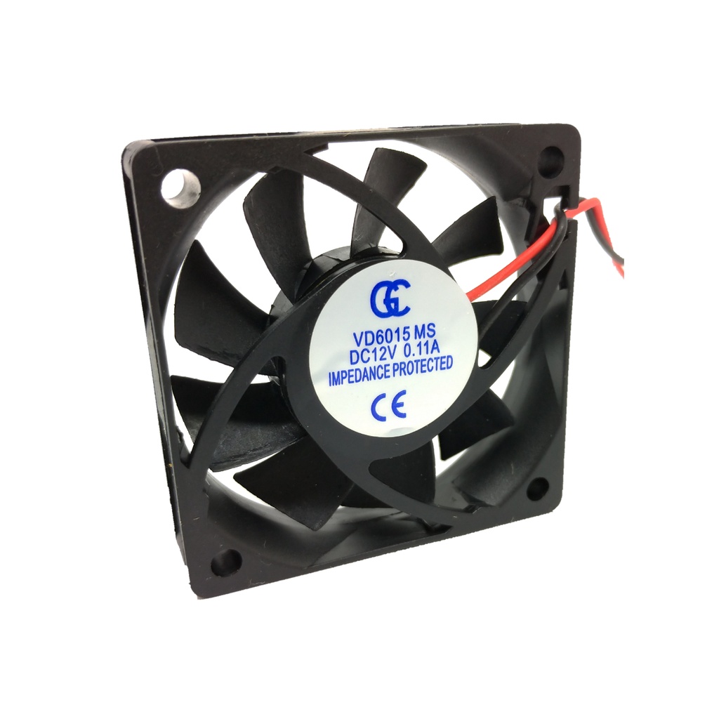 Micro Ventilador 60x60 12V Cooler Fan Ventoinha 60x60x15mm 12V 6X6x1,5cm