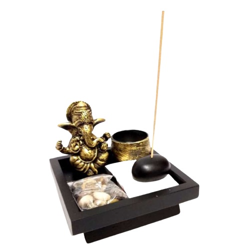 Imagem Jardim Zen Ganesha Porta Vela e Incensário