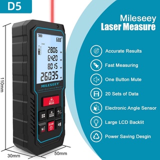 Mileseey S2 Medida Laser Rangefinder Handhold Mini Distância Ângulo Medidor De Medição Rápida Resulta LCD Tela Para Construção De Casa