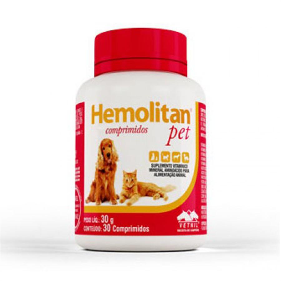 Suplemento Hemolitan Pet Vetnil 30 Comprimidos em Oferta na Shopee