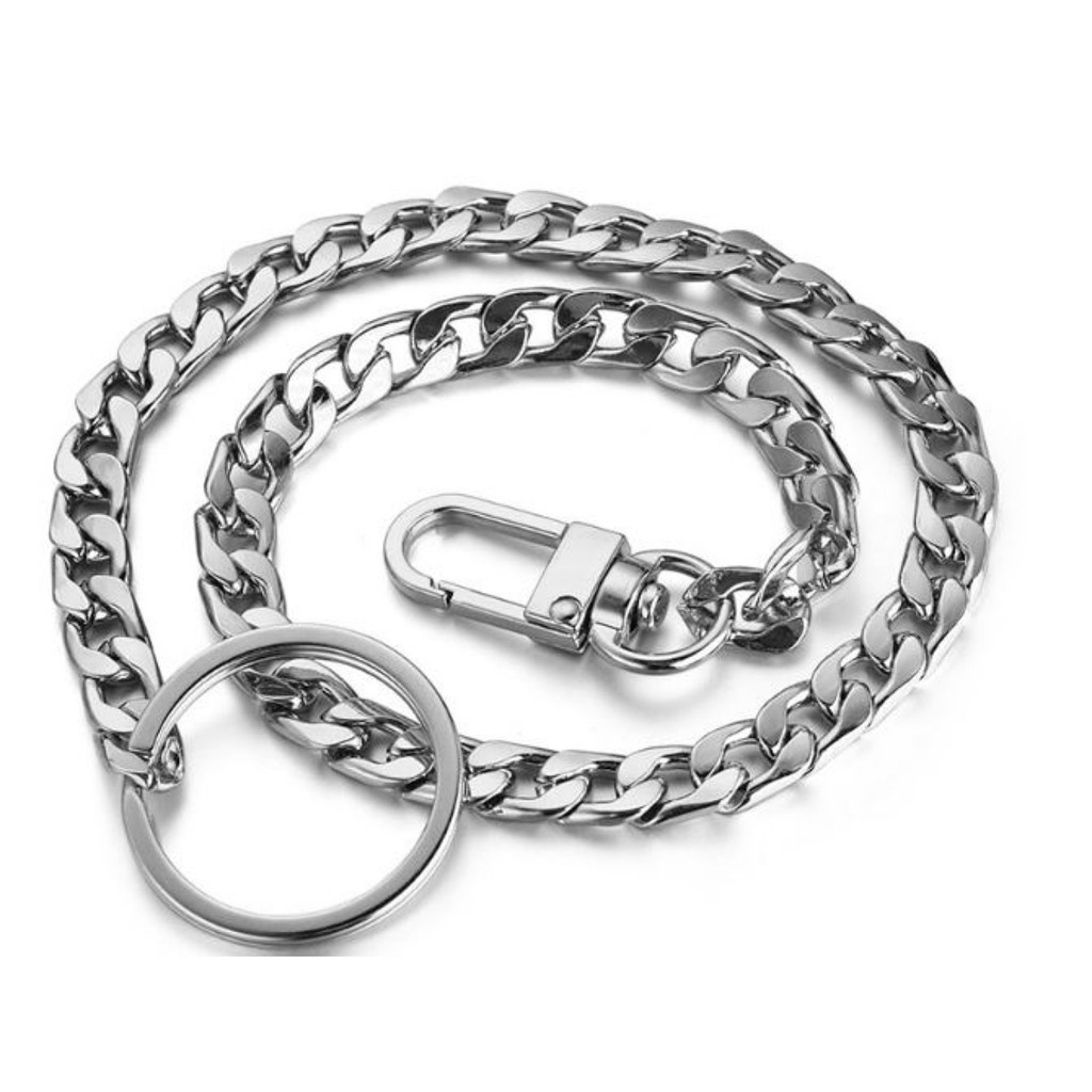 Corrente Aço Inox Chaveiro P/ Carteira Calça Motociclista