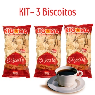 KIT - 3 Bolachas Biscoitos Nordestino Kigoma Americano