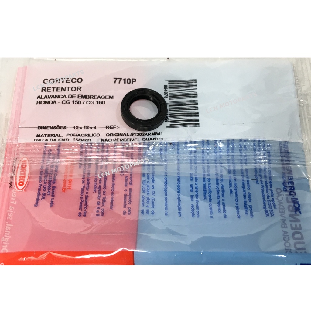 Retentor da Alavanca da Embreagem CG 150 Titan / Fan / Cg 160 Fan Titan Cargo Start (Corteco 7710P)