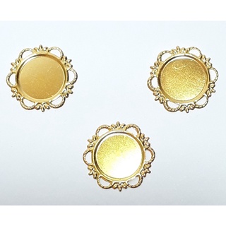 10 Moldura Tag Metal Redonda 2,8cm
