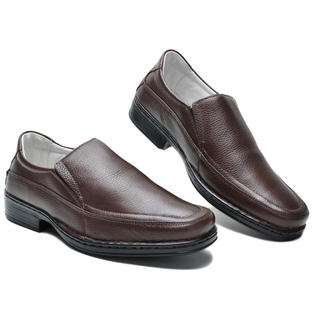 sapato social masculino feito a mão couro floater soft CR1007 cla marron chocolate
