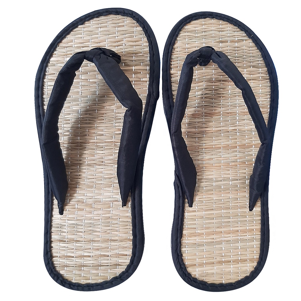 Chinelo De Palha Japonês Zori Conforto Todos Tipo de Pés cor Preto tamanho 39/40